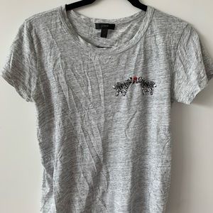 J.Crew Embroidered Zebra Tee